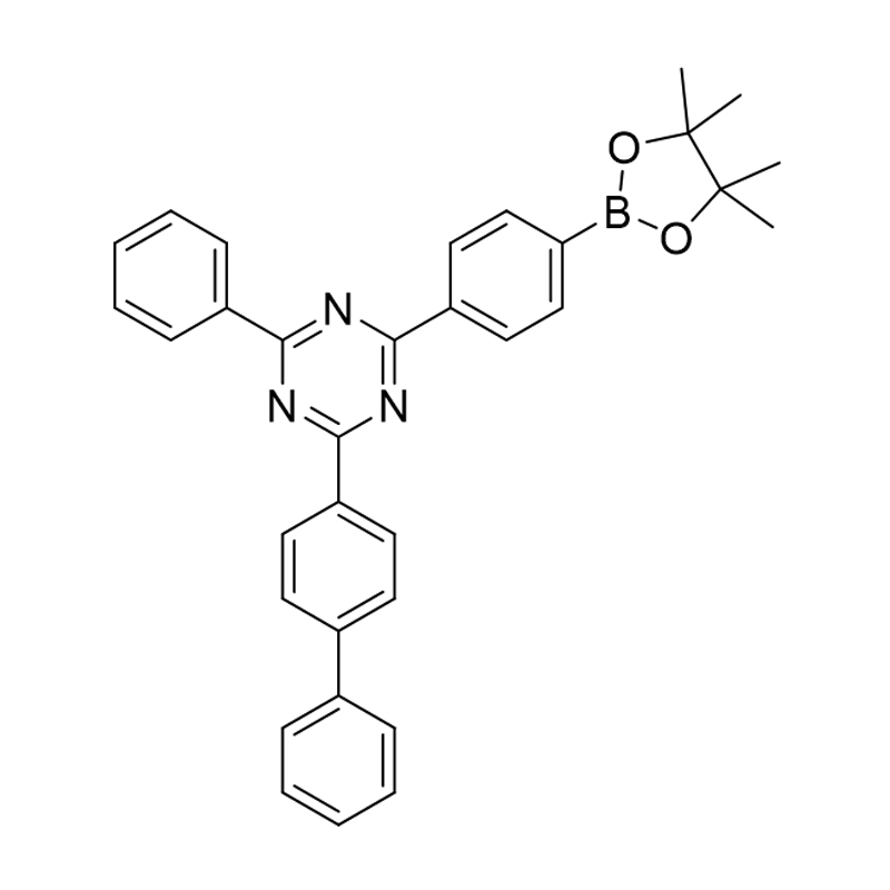 2-([1,1'-bifenyl]-4-yl)-4-fenyl-6-(4-(4,4,5,5-tetrametyl-1,3,2-dioxaborolán-2-yl)fenyl )-1,3,5-triazín