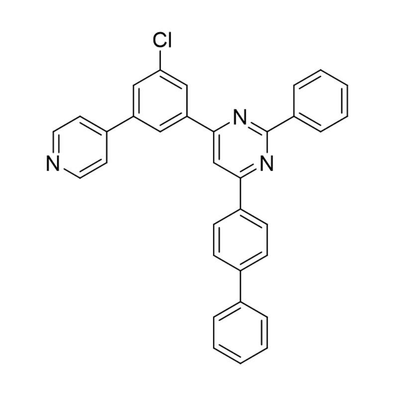 4-([l,ľ-bifenyl]-4-yl)-6-(3-chlór-5-(pyridín-4-yl)fenyl)-2-fenylpyrimidín