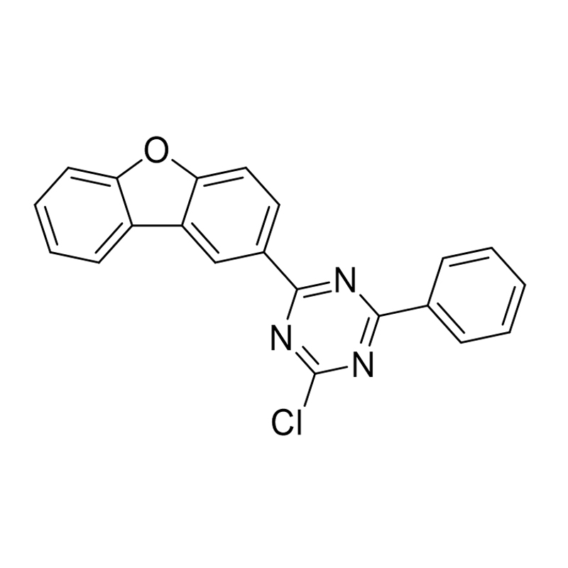 2-chlór-4-(dibenzo[b,d]furán-2-yl)-6-fenyl-1,3,5-triazín
